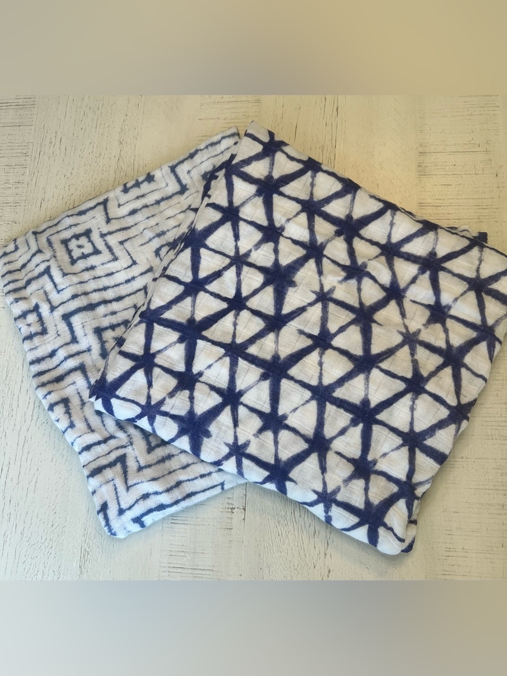 aden + anais Navy & White Geometric Cotton Swaddle Blanket Bundle